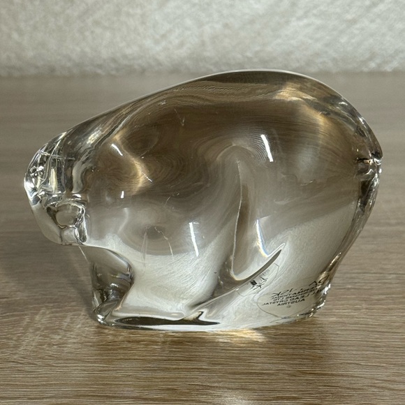 Vintage Dansk Lead Crystal Polar Bear Figurine Paperweight - Picture 1 of 10
